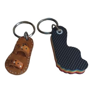 2 Key Chains One's Leather & One Rubber